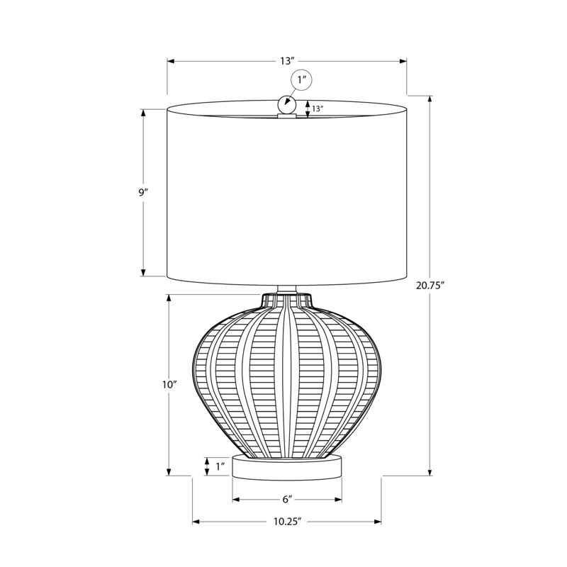 Mercer41 Lighting, 21"H, Table Lamp, Ivory / Cream Shade, Cream Resin, Transitional Wayfair